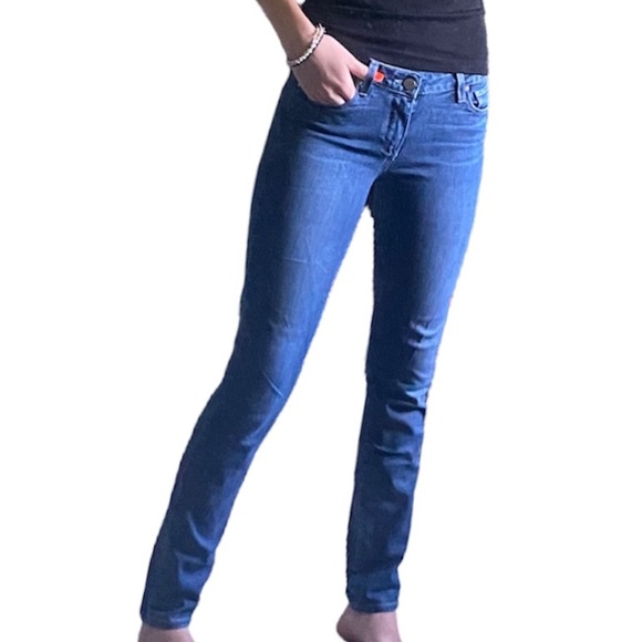 Paige Cassie Skyline Skinny Size 27 Mid Rise Dark Wash  Jeans - Picture 6 of 11